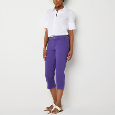 Liz Claiborne Sara Womens Slim Mid Rise Capri Pant