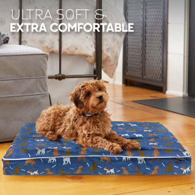 Precious Tails 40" Blue Orthopedic Pet Bed