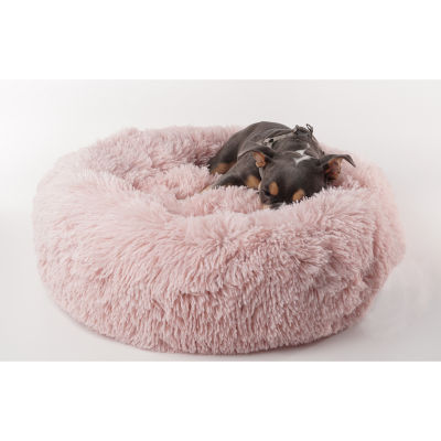 Precious Tails 24" Pink Donut Pet Bed