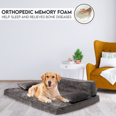 Precious Tails 35" Gray Orthopedic Pet Bed