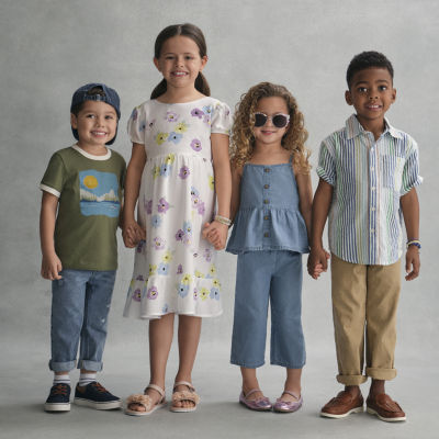 Thereabouts Little & Big Kid Girls Short Sleeve A-Line Dress