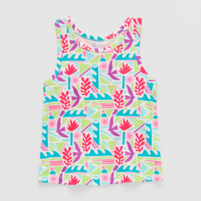 Okie Dokie Toddler & Little Girls U Neck Sleeveless Active Tank Top