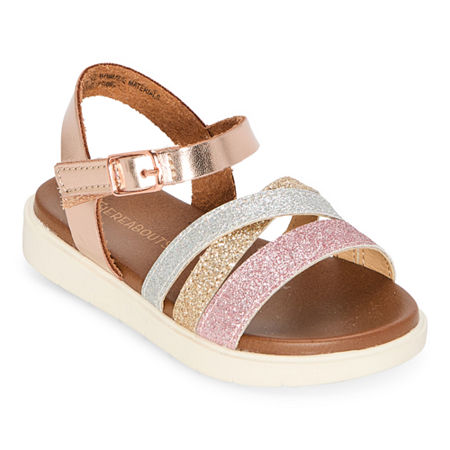Thereabouts Lil Lila Toddler Girls Ankle Strap Footbed Sandals, 5 Medium, Yellow