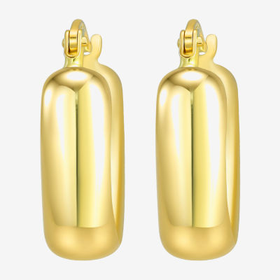 Gold Addiction Womens 10K Gold 16mm Hoop Earrings