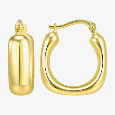 Gold Addiction Womens 10K Gold 16mm Hoop Earrings