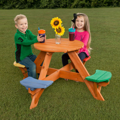 Creative Cedar Designs Kids Round Wooden Picnic Table Multicolor SeatsJCPenney, Color Multi