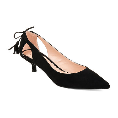  Womens > shoes > Pumps-Journee Collection Womens Bindi Slip-on Pointed Toe Kitten Heel Pumps