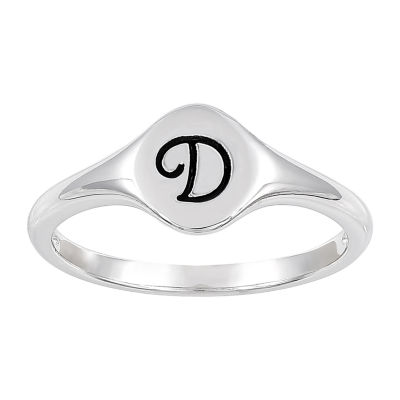 Womens Sterling Silver Signet Ring