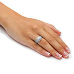 DiamonArt® Womens 1 1/2 CT. T.W. White Cubic Zirconia Platinum Over Silver Bridal Set