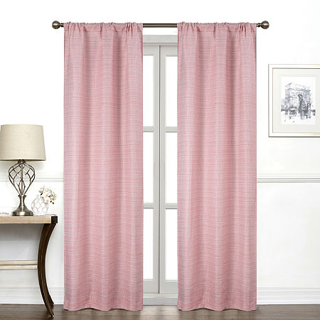 Regal Home York Light-Filtering Rod Pocket Single Curtain Panel, One Size , Pink