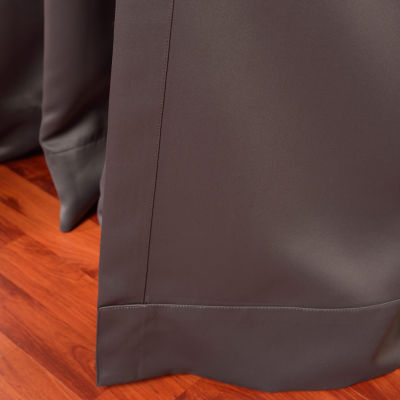 Exclusive Fabrics & Furnishing Solid Extra Wide Rod Pocket Back Tab Light-Filtering Single Curtain Panel