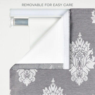 Exclusive Home Curtains Marseilles Damask Cordless Blackout Roman Shade