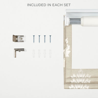 Exclusive Home Curtains Marseilles Damask Cordless Blackout Roman Shade