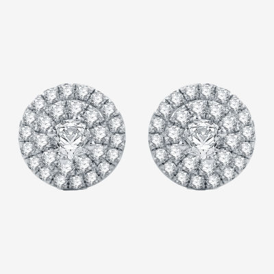 Ever Star (H-I / I1) 2 CT. T.W. Lab Grown White Diamond 10K White Gold 12.5mm Round Stud Earrings
