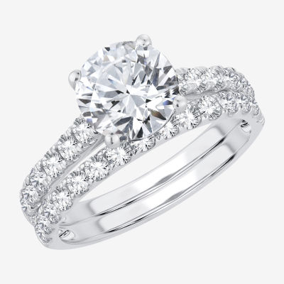 (H-I / SI1-SI2) Signature By Modern Bride Womens 2 1/2 CT. TW. Lab Grown White Diamond in 14K Gold Round Bridal Set