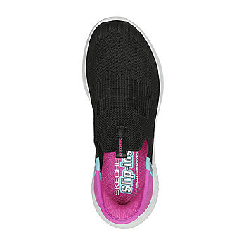 Skechers Ultra Flex 3.0 Fresh Time Hands Free Slip-Ins Little Girls  Sneakers, Color: Black Pink - JCPenney