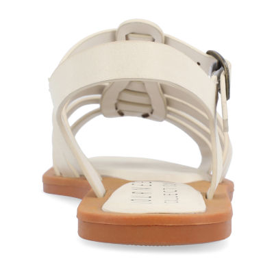 Journee Collection Womens Benicia Adjustable Strap Flat Sandals