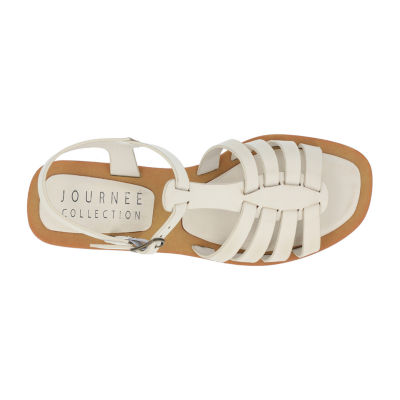 Journee Collection Womens Benicia Adjustable Strap Flat Sandals