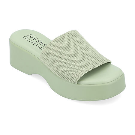 Journee Collection Womens Emani Heeled Sandals, 9 Medium, Green