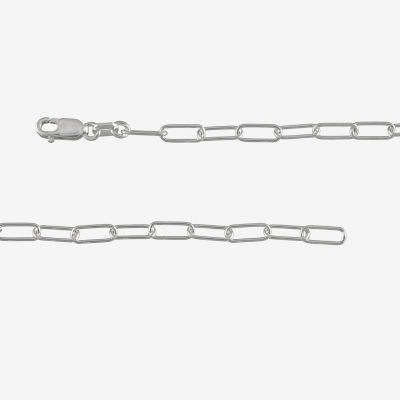 Made in Italy Womens Sterling Silver Inch Link Necklace