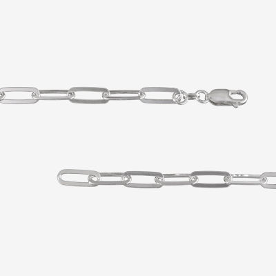 Made in Italy Womens Sterling Silver 20 Inch Link Necklace
