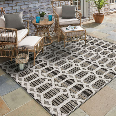 Mohawk Home Cabana Geo Flatweave Indoor Outdoor Rectangular Area Rug