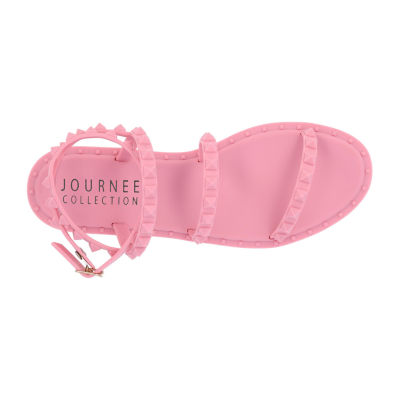 Journee Collection Womens Saphira Ankle Strap Flat Sandals