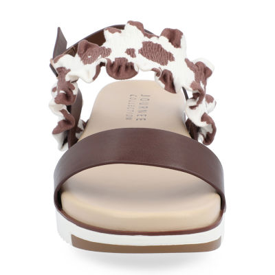 Journee Collection Womens Riya Slingback Strap Flat Sandals