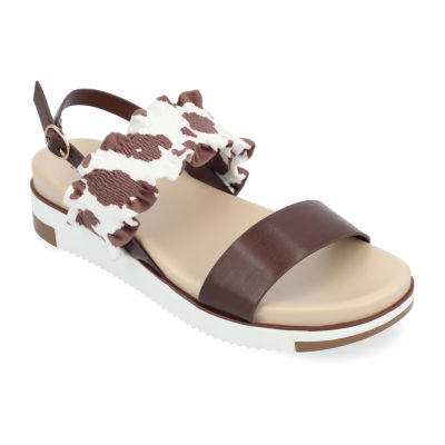 Journee Collection Womens Riya Slingback Strap Flat Sandals