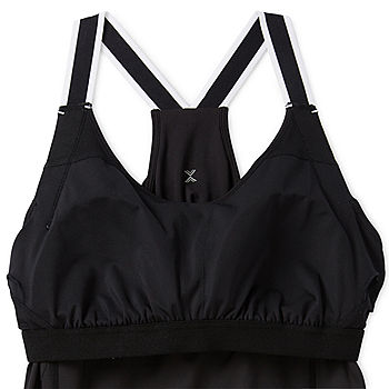 Xersion Sleeveless Built in Bra Tennis Dress Plus, Color: Black