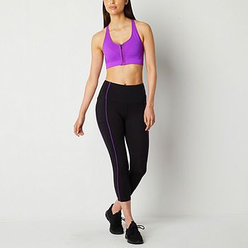 Xersion Womens Zip Front Bra and Crop - JCPenney