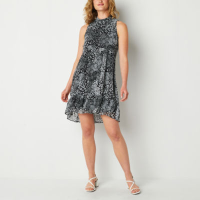 Robbie Bee Sleeveless Shift Dress, Color Black Ivory JCPenney