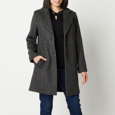 Liz Claiborne Womens Midweight Wool Coat - JCPenney
