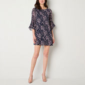 MSK Short Split Sleeve Embellished Cape Sheath Dress, Color: Mulberry -  JCPenney
