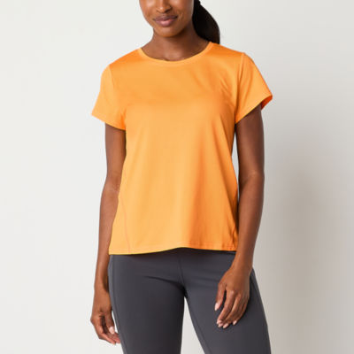 Xersion Womens Mesh Crew Neck Short Sleeve T-Shirt Tall