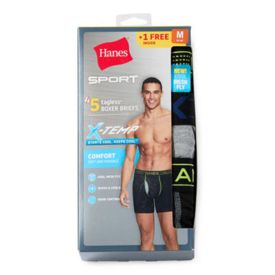 Hanes Sport X-Temp Comfort Bonus Pack Mens 5 Boxer Briefs