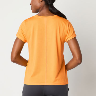 Xersion Womens Mesh Crew Neck Short Sleeve T-Shirt