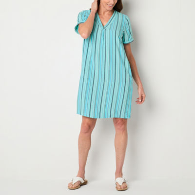 St. John's Bay Womens Short Sleeve Shift Dress