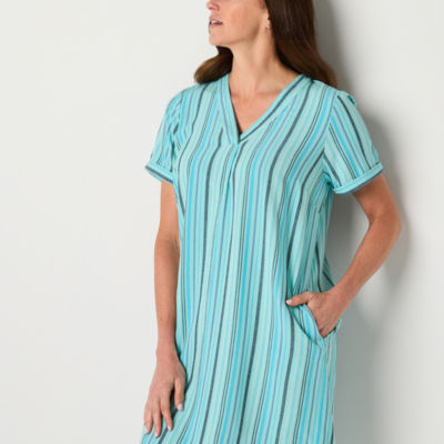 St. John's Bay Womens Short Sleeve Shift Dress