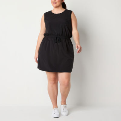 Xersion Woven Sleeveless Midi Tennis Dress Plus