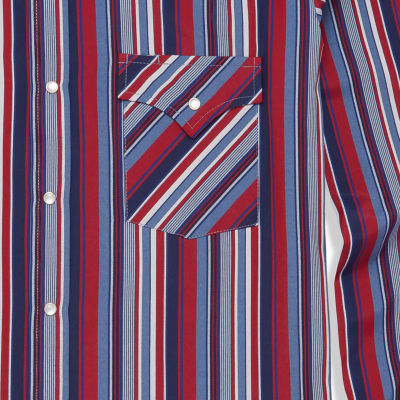 Ely Cattleman Textured Stripe Mens Long Sleeve Western Shirt