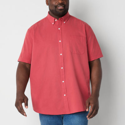 St. John's Bay Breathable Performance Big and Tall Mens Classic Fit Short  Sleeve Button-Down Shirt - JCPenney