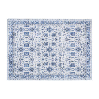 Linery Matra Traditional Floral Washable Skid Resistant 5'X7' Indoor Rectangular Area Rug
