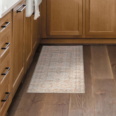 Linery Nava Traditional Geometric Washable Skid Resistant 28"X7' Indoor Rectangular Runner
