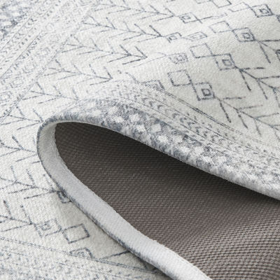 Linery Neve Distressed Tribal Washable Skid Resistant Indoor Rectangular Accent Rug
