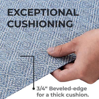 Linery Cayden Woven Textured Anti-Fatigue Rectangular Kitchen Mat