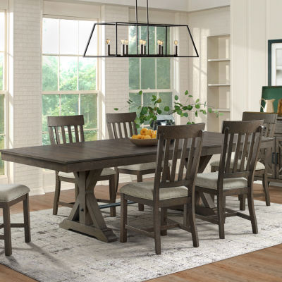 Remington 7-Piece Dining Set with Slat Back Chairs