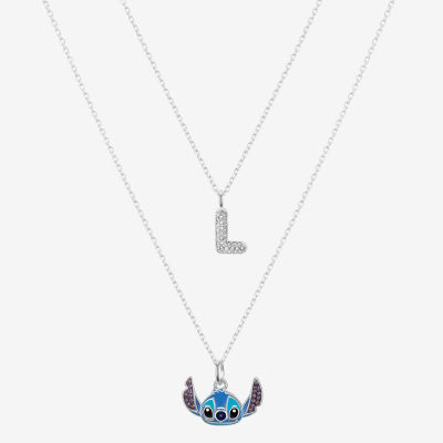 Initial Womens Crystal 2-pc. Necklace Set