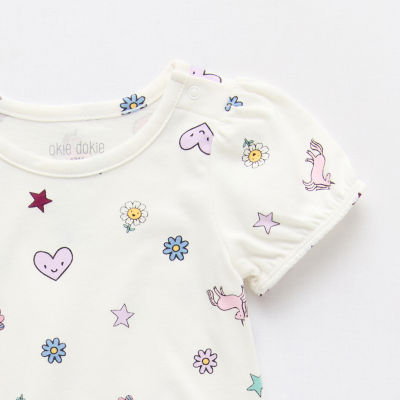 Okie Dokie Baby Girls Short Sleeve Bodysuit