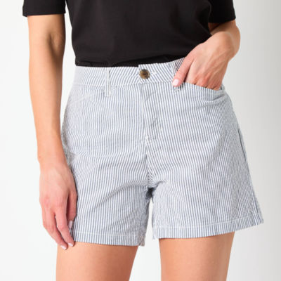 St. John's Bay Womens 5" Mid Rise Chino Short